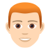 👨🏻‍🦰 man: light skin tone, red hair display on JoyPixels